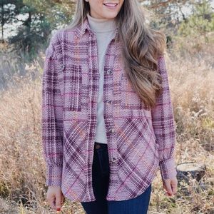 Anthropologie Plaid Shacket